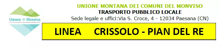 Navetta CRISSOLO - PIAN DEL RE 