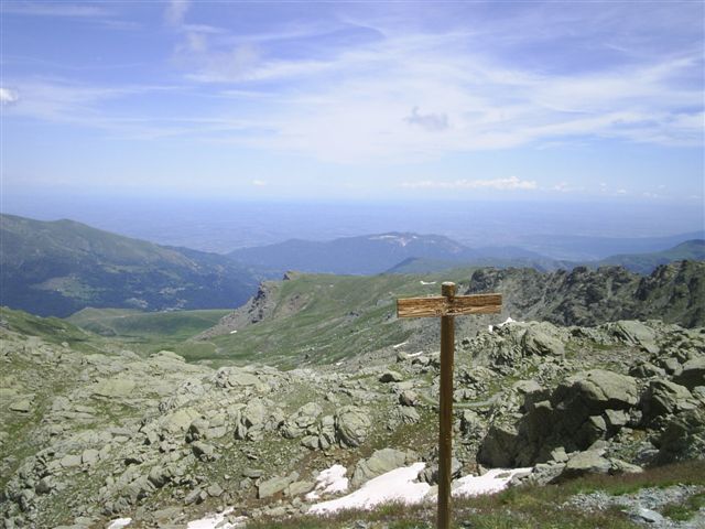 Vista del Monte Bracco e la Pianura Padana